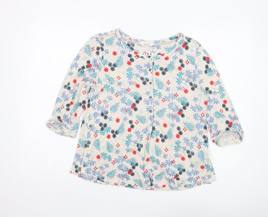 White Stuff Women's Multicoloured Floral Tunic Blouse
