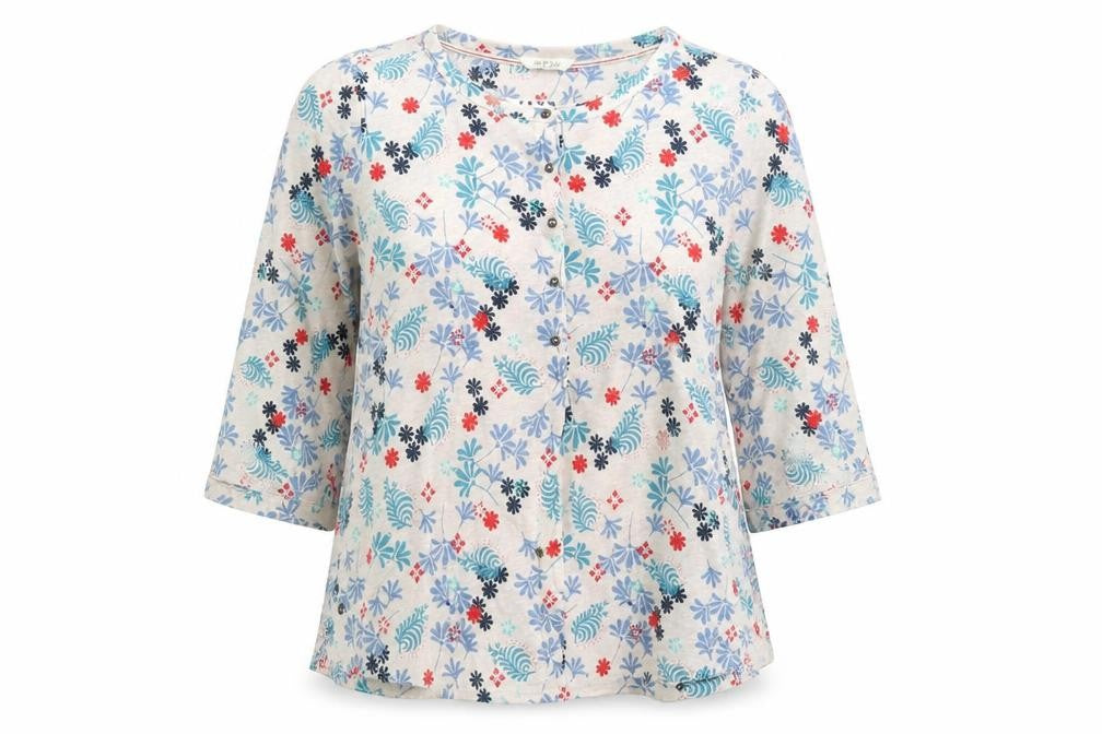 White Stuff Women's Multicoloured Floral Tunic Blouse