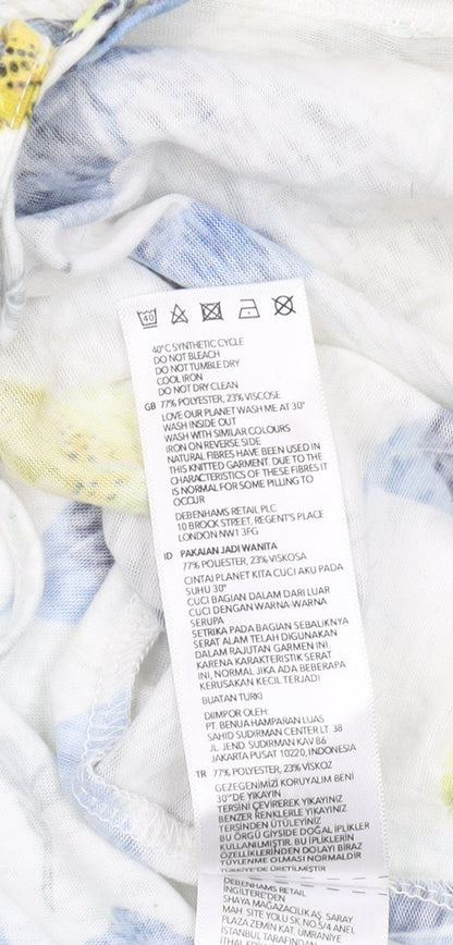 Close-up detail of Principles Women's Multicoloured, size 10, V-Neck T-Shirt