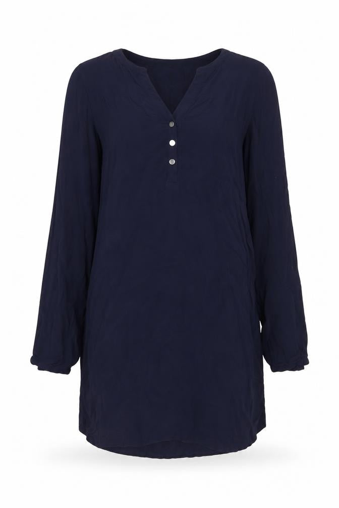 Banana Republic Women's Navy Long Sleeve Tunic - Size 8
