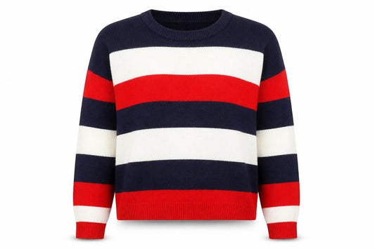 Brave Soul Women's Multicoloured Striped Pullover Jumper M