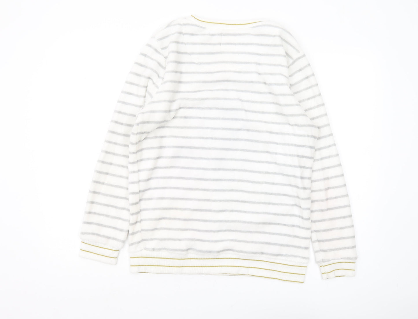 Disney Women's White Pyjama Top M - Mickey Mouse Striped