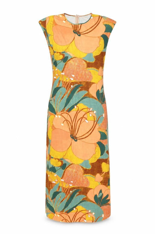 Zara Women's Multicoloured Floral Sheath Dress Size 12