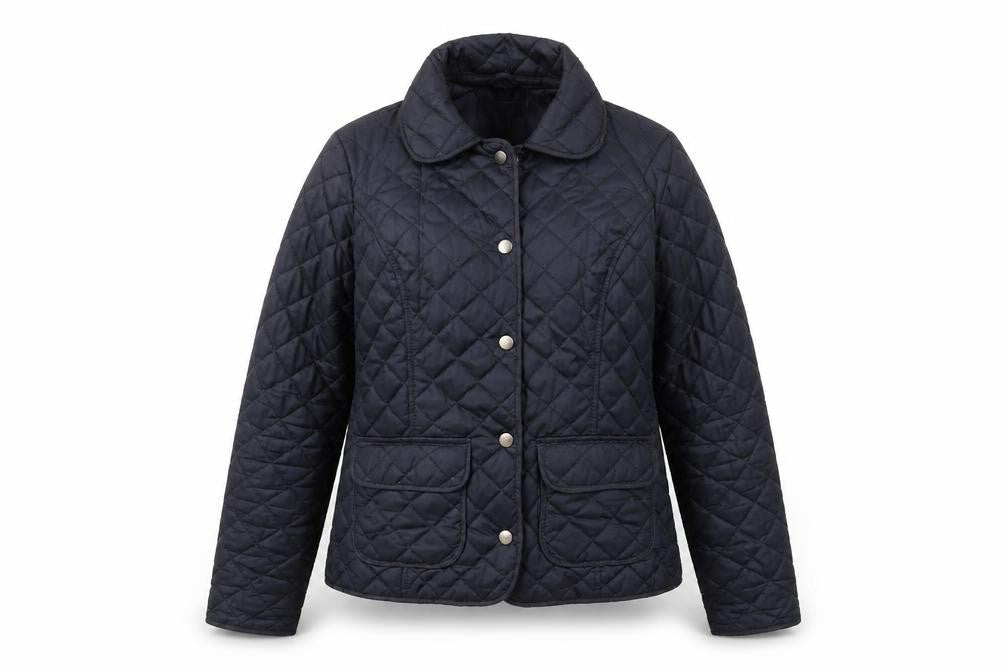 Dorothy Perkins Women's Blue Quilted Jacket Size 8