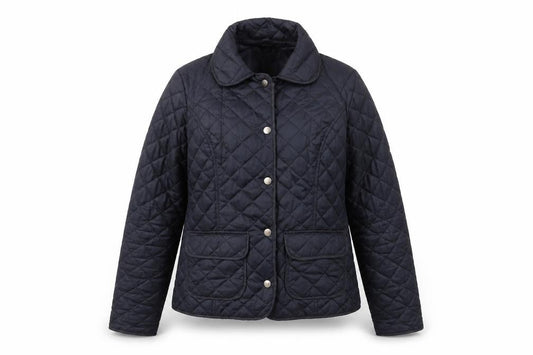 Front view of Dorothy Perkins Women's Blue Quilted Jacket, size 8
