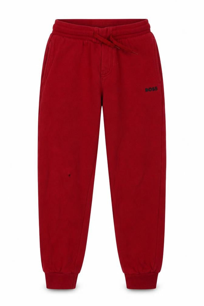 BOSS Boys Red Jogger Trousers Size 8