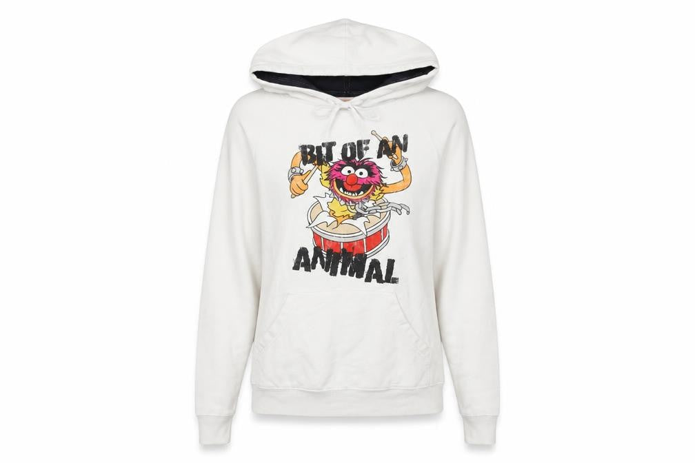 The Muppets Unisex White Graphic Pullover Hoodie S