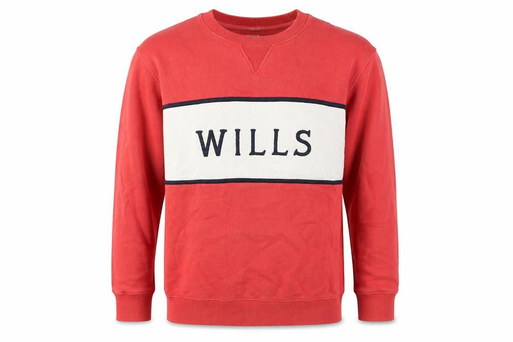 Jack Wills Men's Red Logo Sweatshirt, Size S