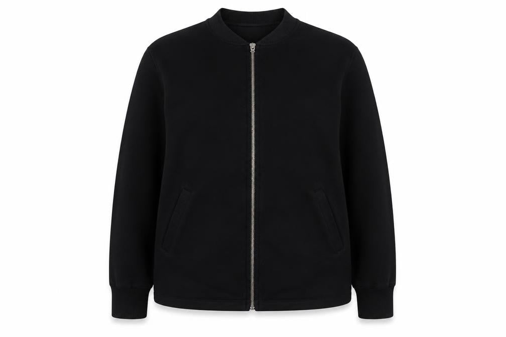 Club Moda Unisex Black XL Full Zip Hoodie with Rhinestones