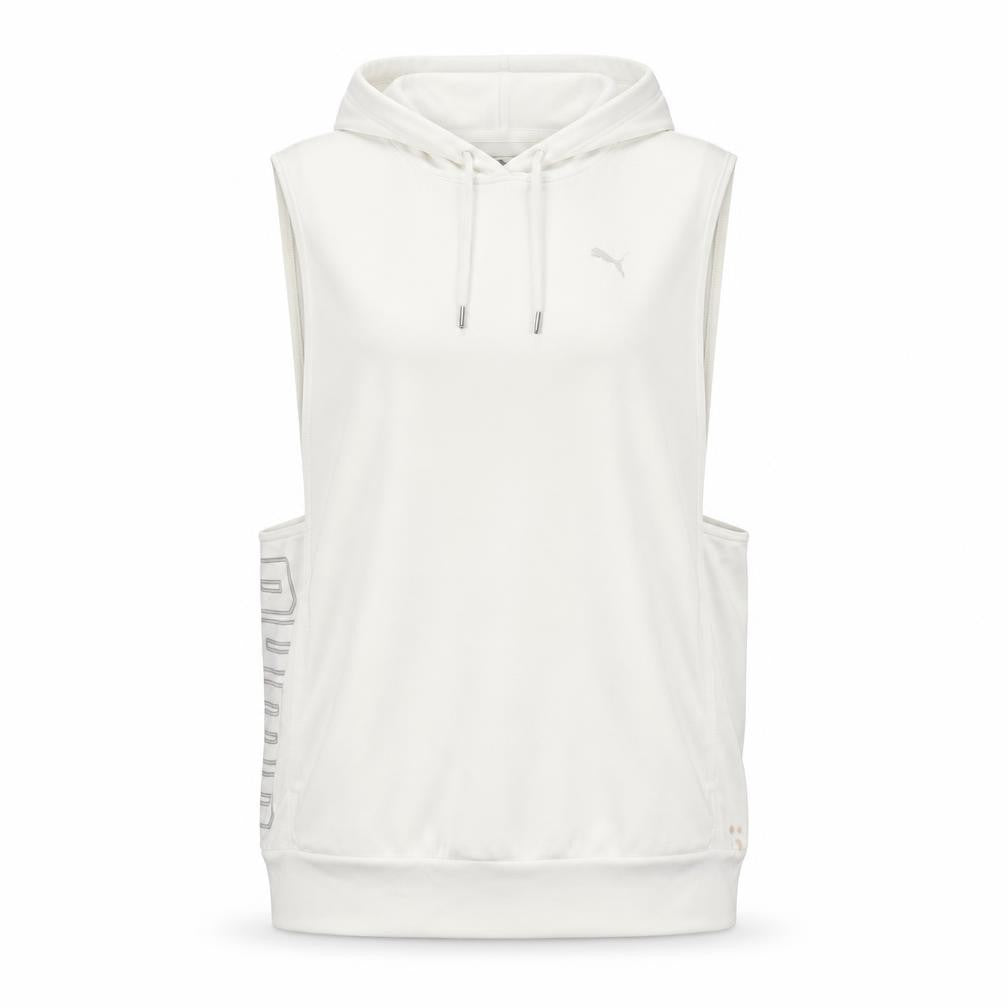 Puma Women's White Hooded Vest Size 12