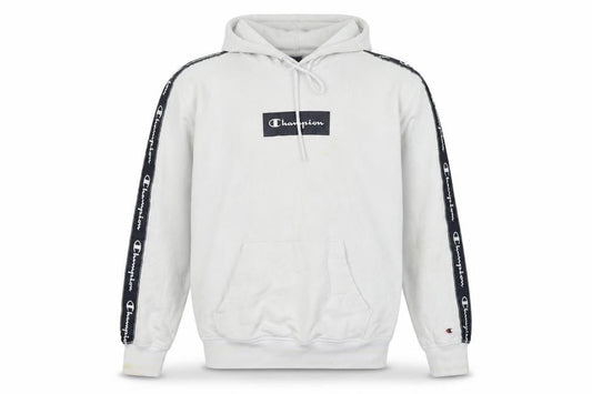Champion Men's White Large Logo Hoodie