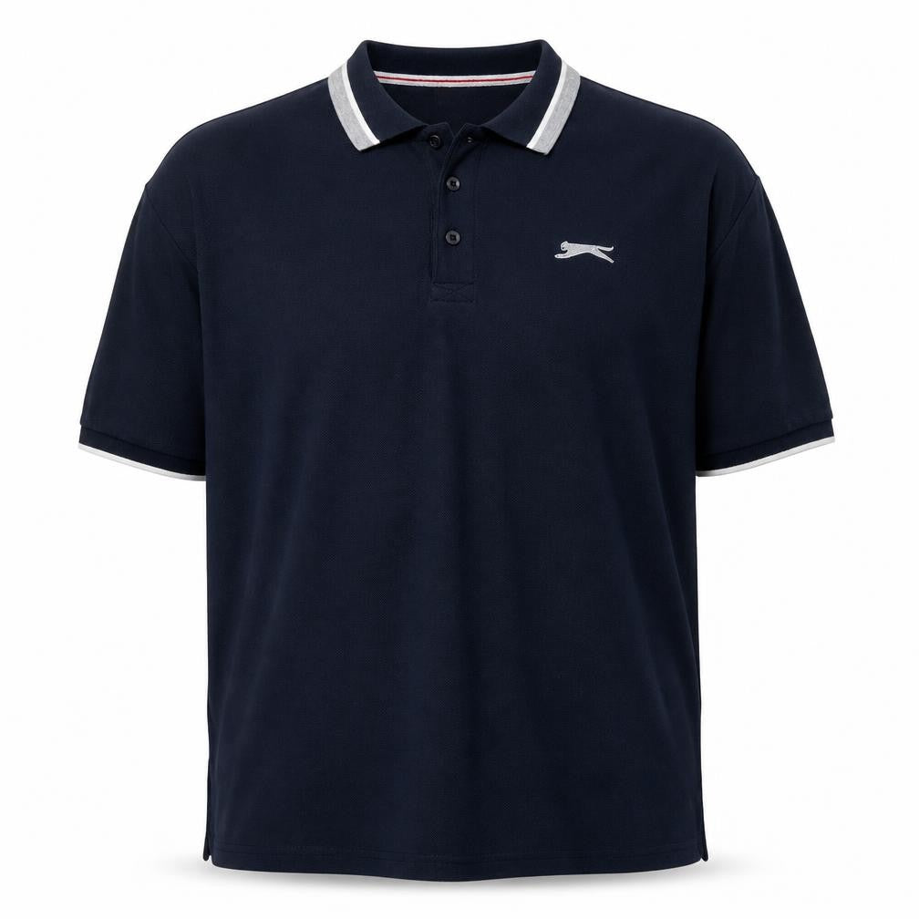 Slazenger Men's Black 2XL Polo Shirt, Short Sleeve, Logo