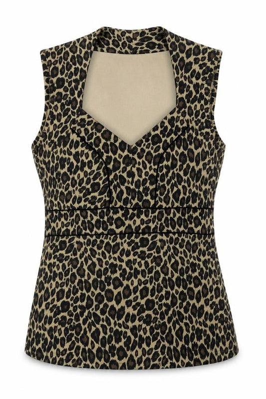 Marks & Spencer Women Beige Animal Print Tunic Blouse Size 14