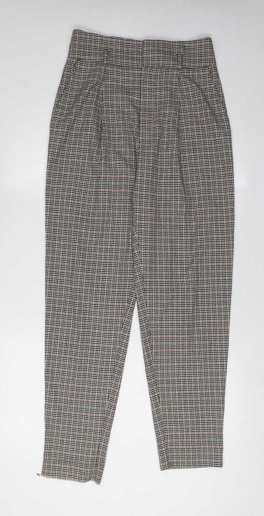 MNG Basics Women's Multicoloured Check Trousers Size 8