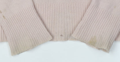 Additional view of GANT Women's Pink Wool V-Neck jumper, size S