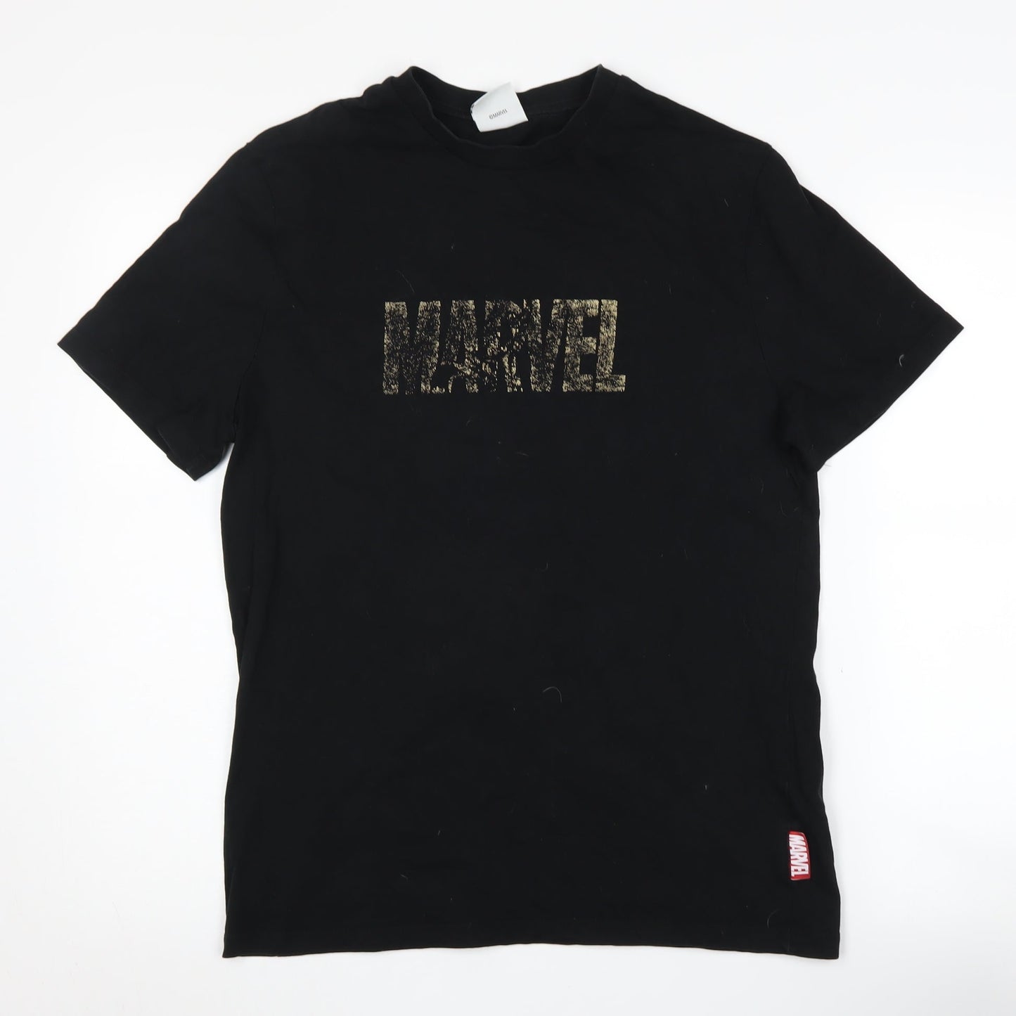 Marvel Men's Black Graphic Cotton T-Shirt Size M