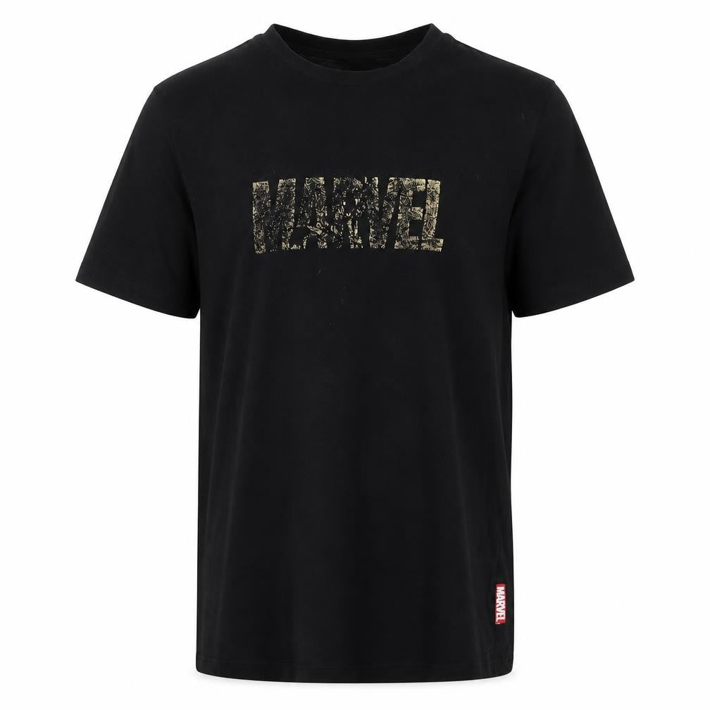 Marvel Men's Black Graphic Cotton T-Shirt Size M