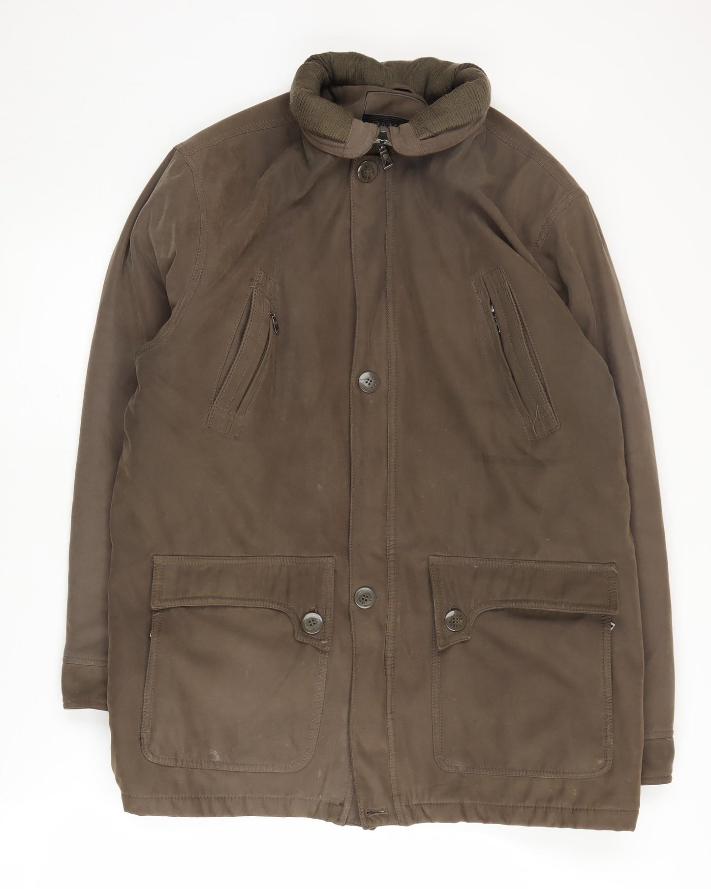 Saxon Men's Brown Mid-Length Overcoat M