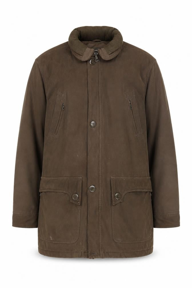 Saxon Men's Brown Mid-Length Overcoat M