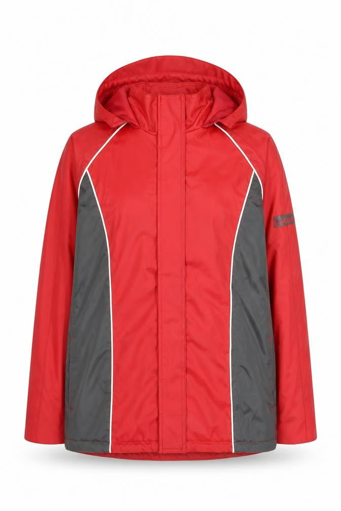 LA Gear Women's Red Hooded Rain Jacket Size 10