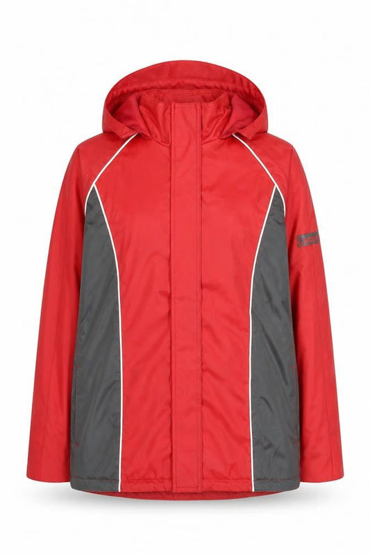 LA Gear Women's Red Hooded Rain Jacket Size 10
