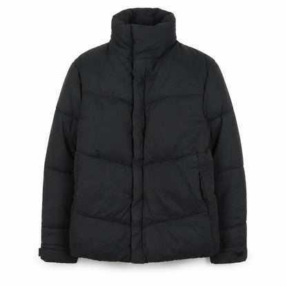Front view of ASOS Women's Black Puffer Jacket S Regular Fit