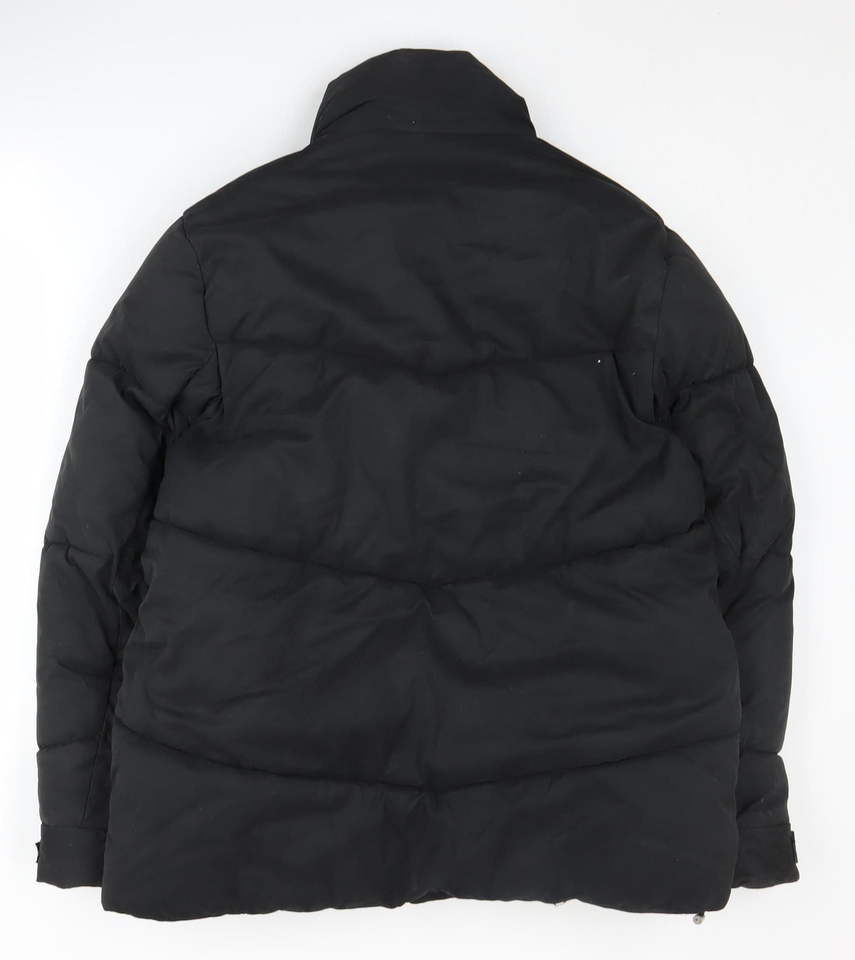 Back view of ASOS Women's Black Puffer Jacket S Regular Fit