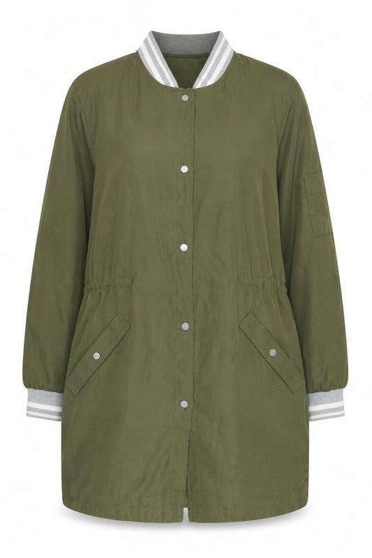 Zara Women's Green Varsity Jacket - Size 12