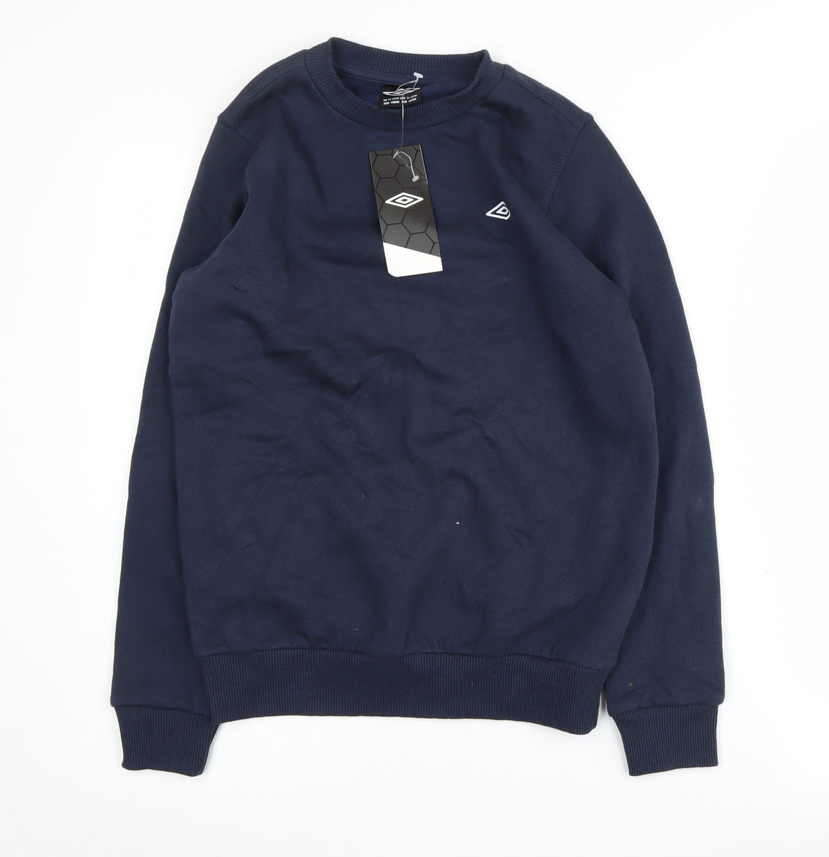Additional front view of Umbro boys’ blue pullover sweatshirt 11-12 years - new with tags