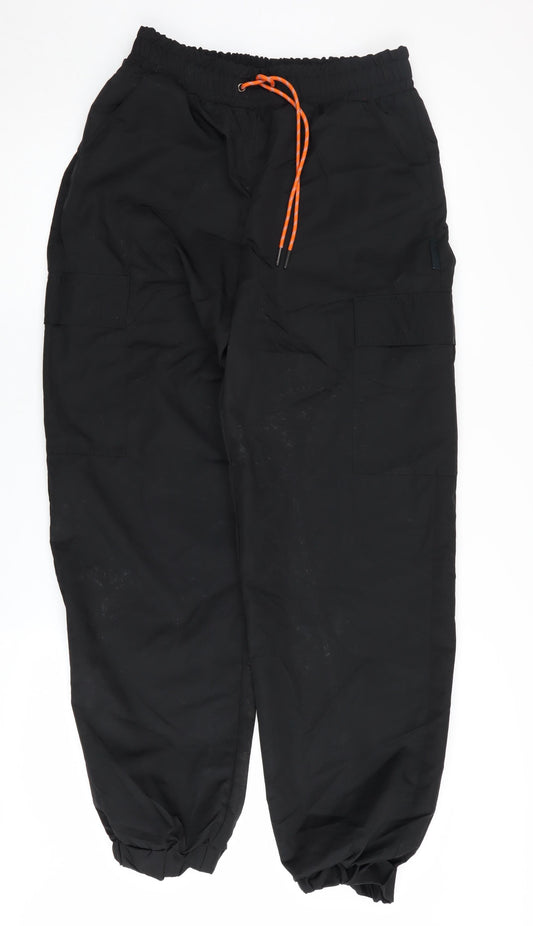 Collusion Men's Black Cargo Trousers Small