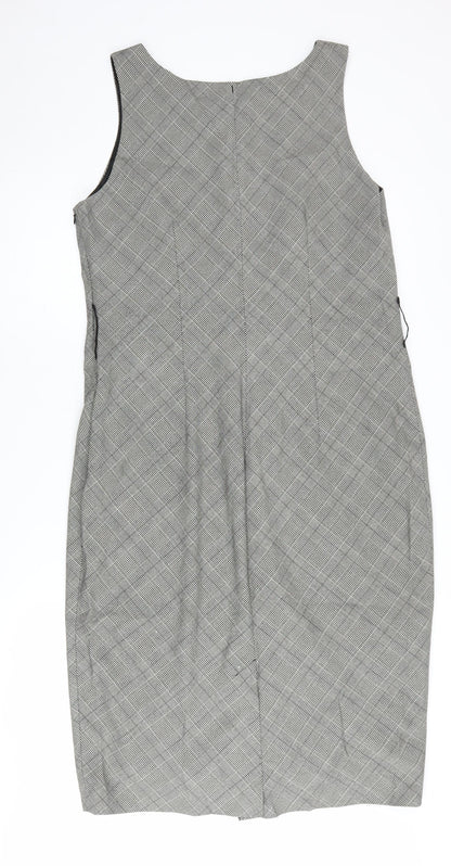 Back view of Wallis Grey Sheath Dress, size 16, Business Style