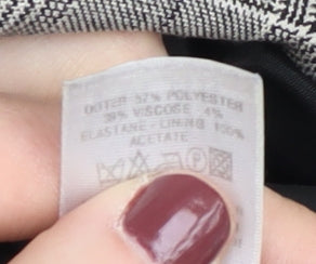 Brand and care label for Wallis Grey Sheath Dress, size 16, Business Style
