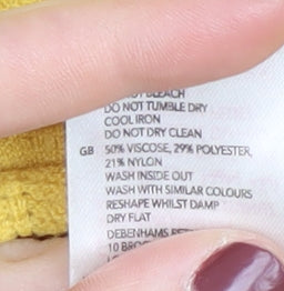 Close-up detail of Mantaray Women's Yellow jumper, size 12