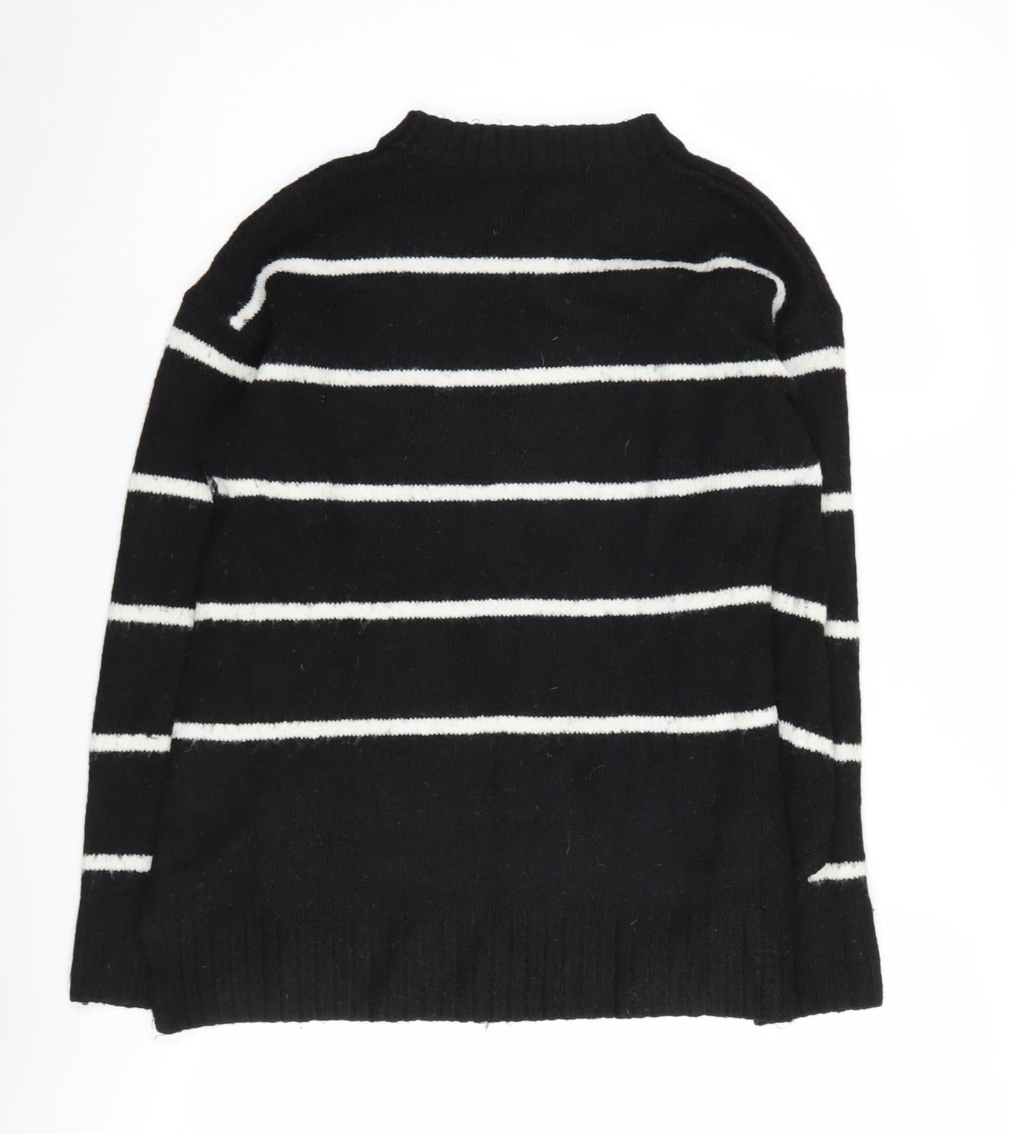 Marks and Spencer Women's Black Striped Pullover, Size S