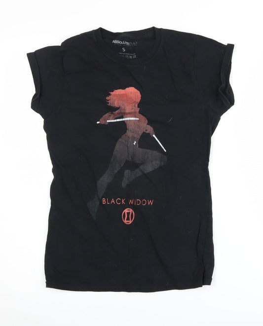 Absolute Cult Women's Black Anime T-Shirt, Size S