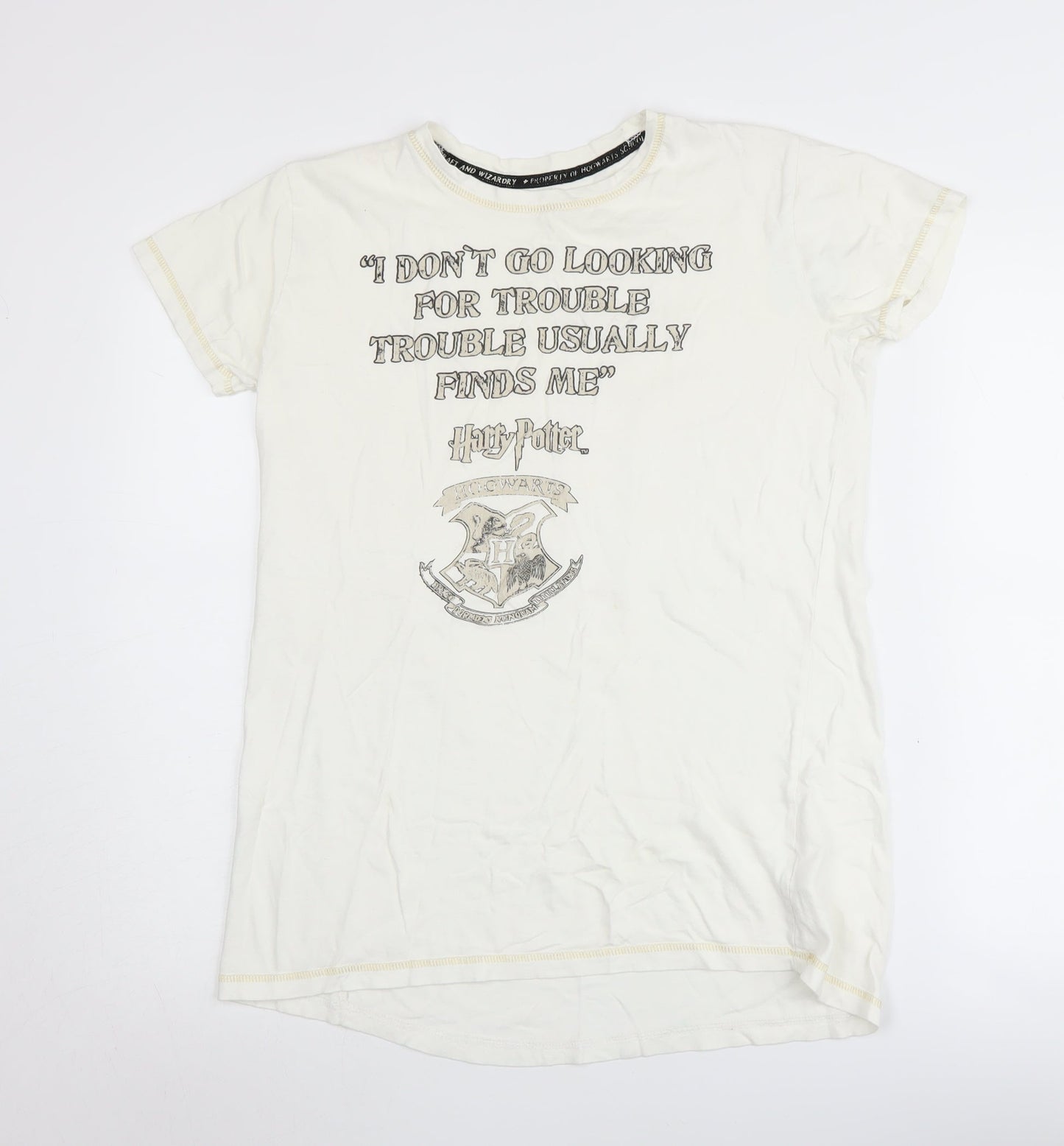 Women's Ivory Harry Potter Graphic T-Shirt, Size 8
