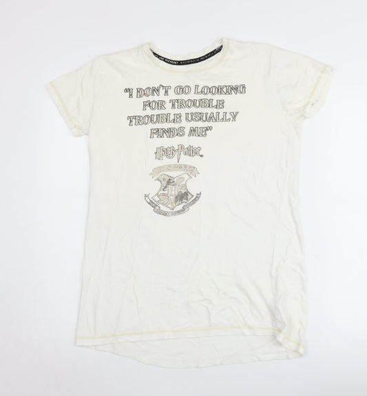 Women's Ivory Harry Potter Graphic T-Shirt, Size 8