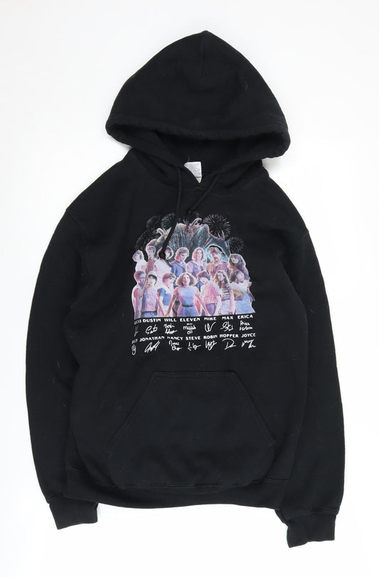 Gildan Unisex Black TV Hoodie, Size S, Lightweight Pullover