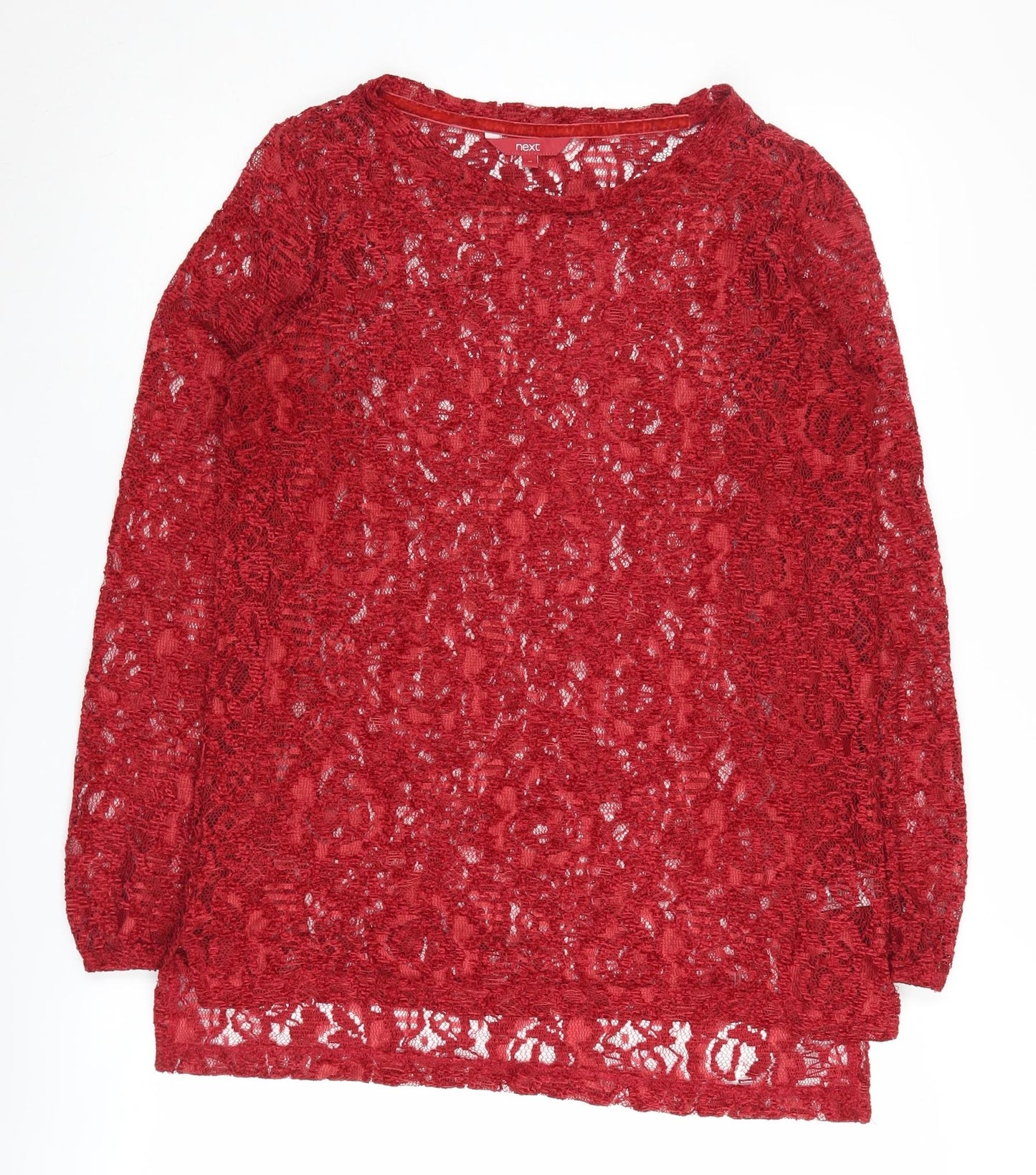 Next Women’s Red Lace Pullover Jumper Size 10