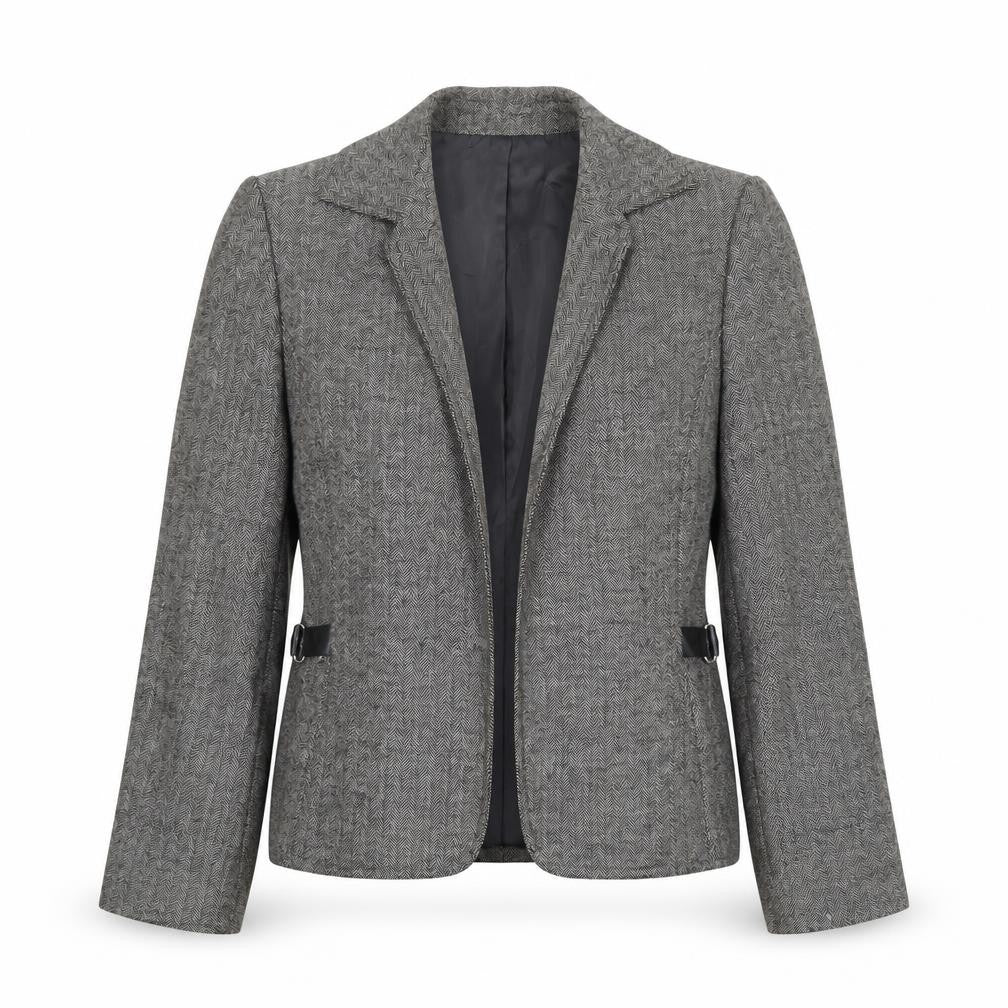 Liz Claiborne Women's Grey Herringbone Blazer, Size 8