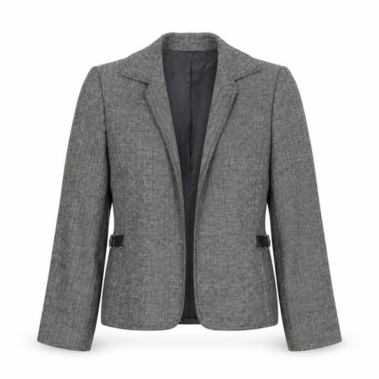 Liz Claiborne Women's Grey Herringbone Blazer, Size 8