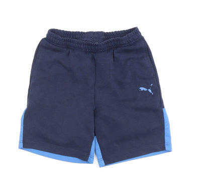 Additional front view of Puma boys’ blue athletic shorts xl