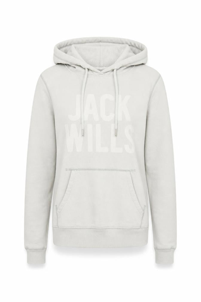 Jack Wills Women's Grey Logo Hoodie Size 8