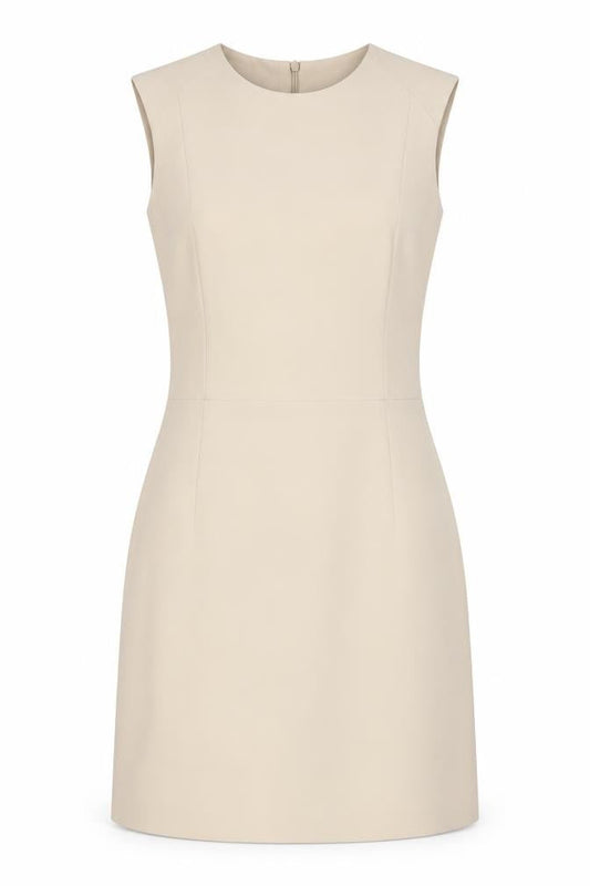 Mango Women's Beige Sheath Dress XS Knee Length