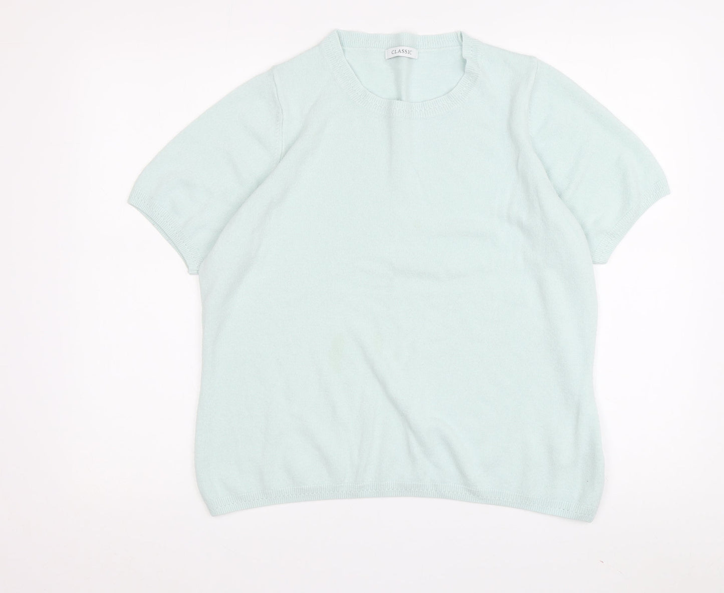Marks and Spencer Women's Green Acrylic Jumper - Size 16