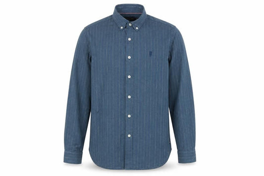 Polo Sport Men's Blue Striped Button-Up Shirt M