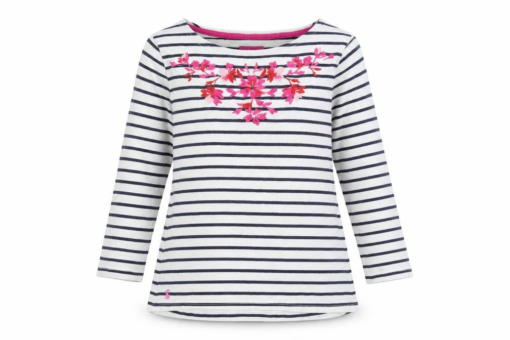 Joules Women's Multicoloured Striped T-Shirt, Size 10