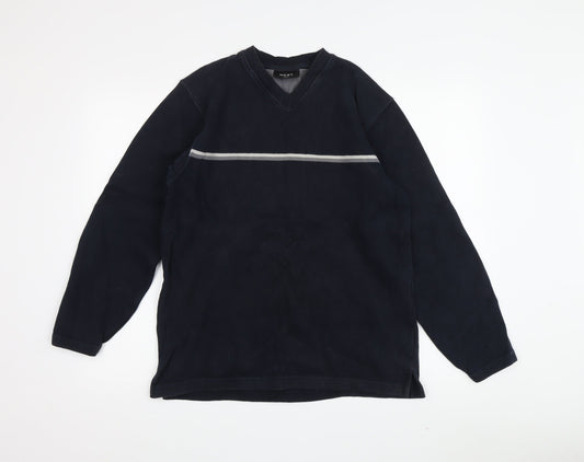 Next Men's Black V-Neck Sweatshirt M Pullover