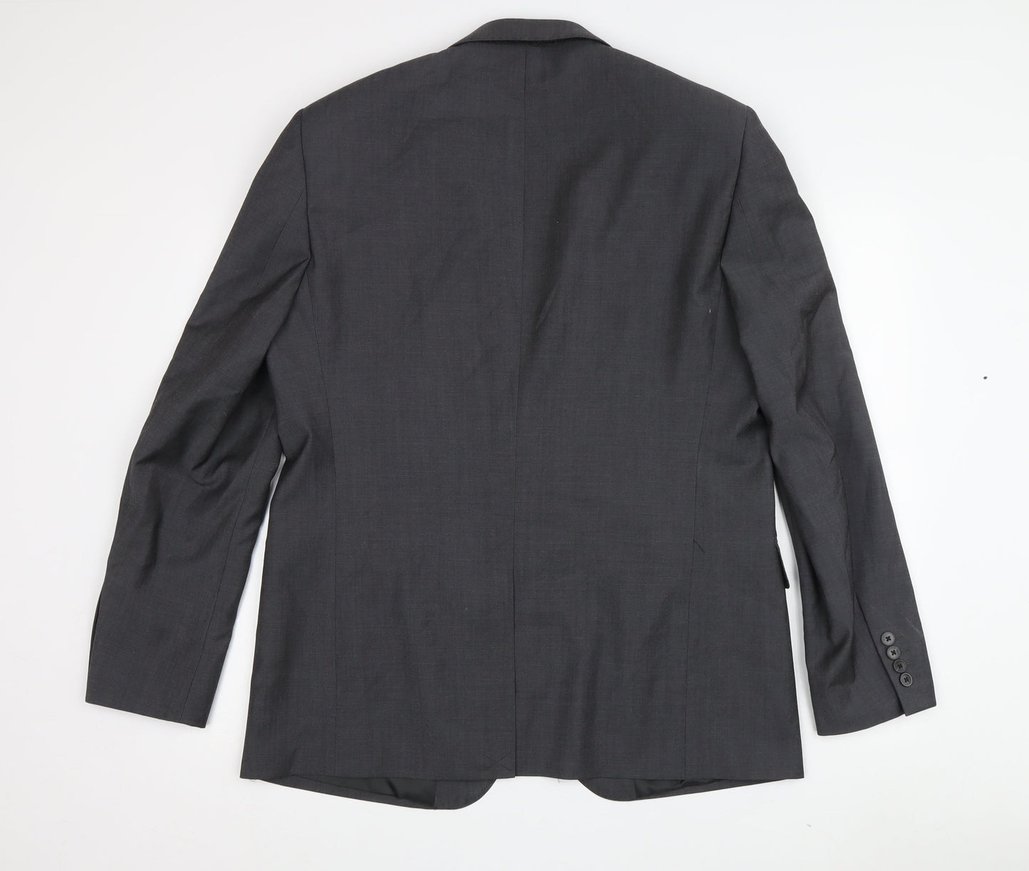 Jaeger Men's Black Wool Blazer Jacket Size 42R