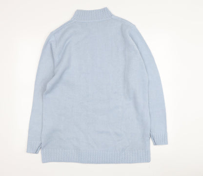 Daxon Women's Blue Cable-Knit Pullover Jumper Size 18